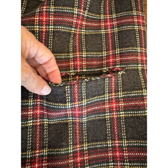 90s Plaid Blazer Jacket L 12 Wool Academia Preppy Velvet Tartan Old Money - Picture 6 of 12